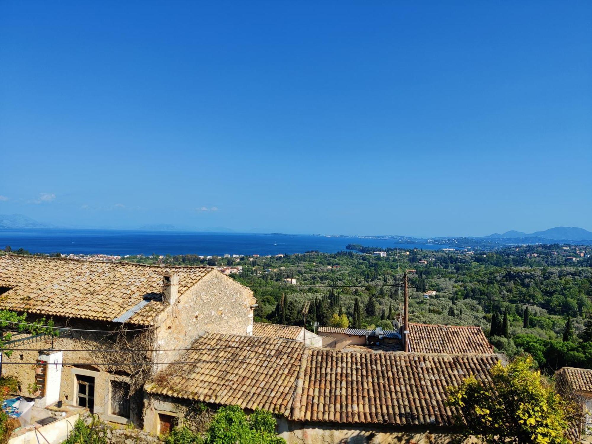 Corfu Sea View House - Live In Corfu Like A Local! Daire Ágios Márkos Dış mekan fotoğraf