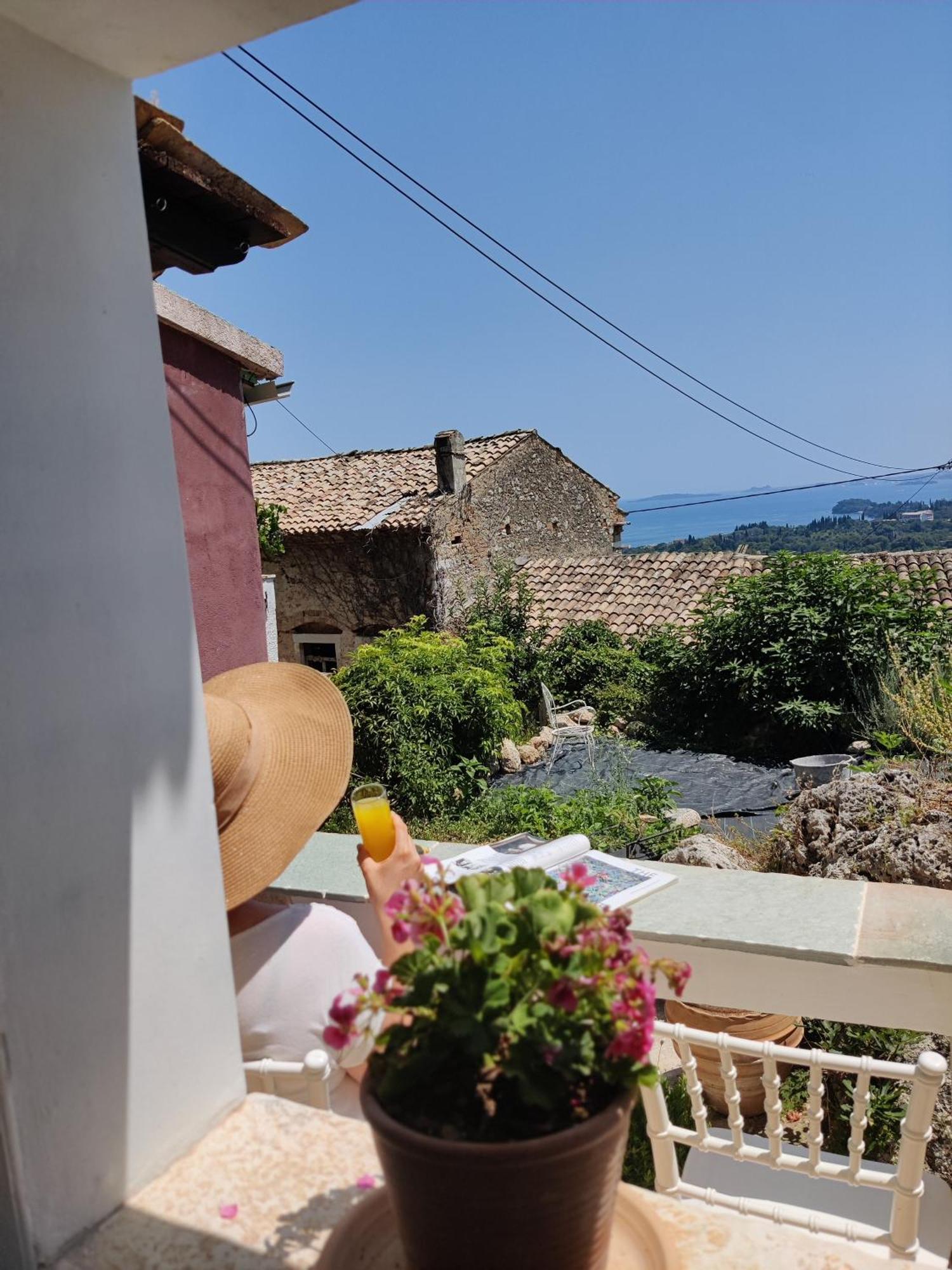 Corfu Sea View House - Live In Corfu Like A Local! Daire Ágios Márkos Dış mekan fotoğraf